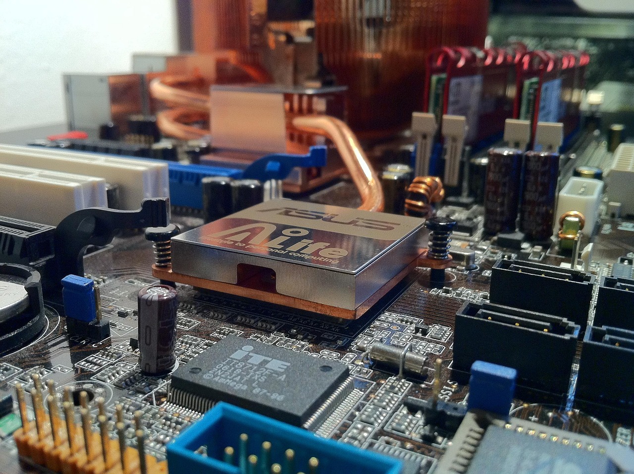 m.2 ssd slots close up